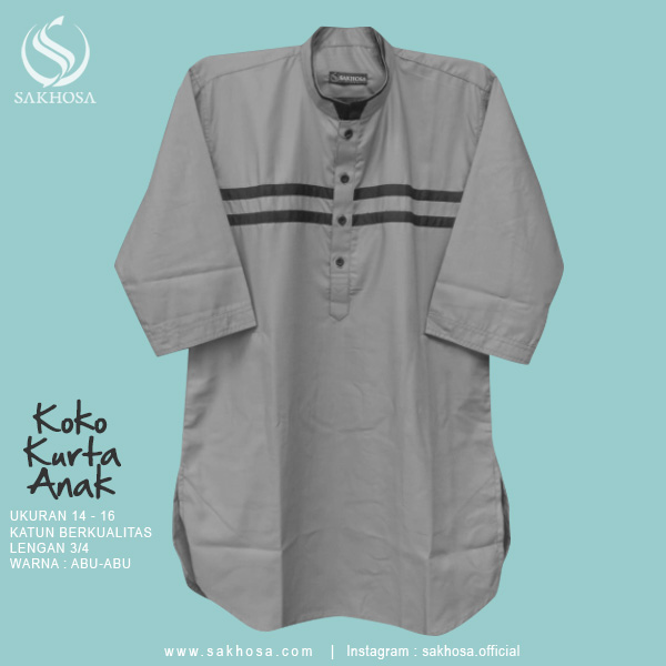 Koko Kurta Anak Abu abu